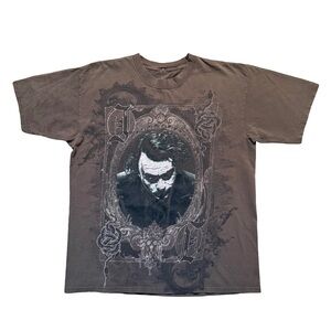 DC Comics Batman The Dark Knight Joker Gothic Frame T-Shirt Green Medium